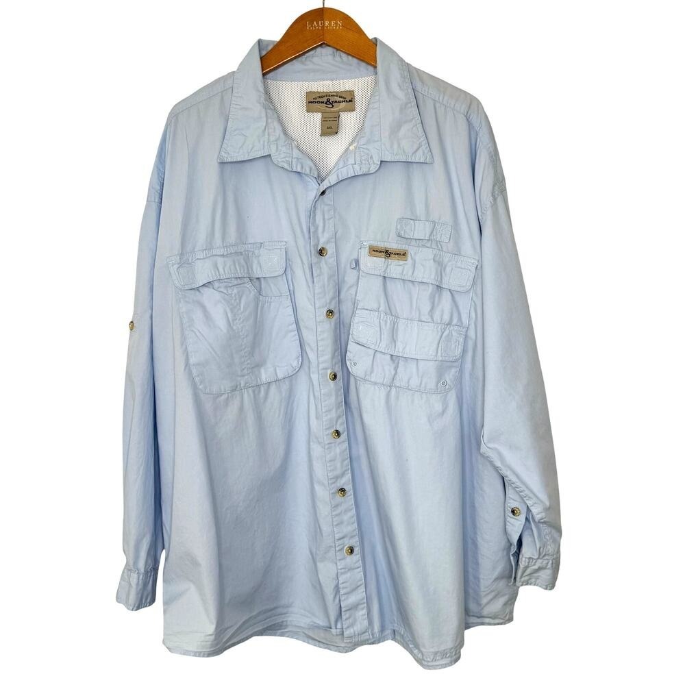 Hook & Tackle roll tab sleeve fishing‎ shirt